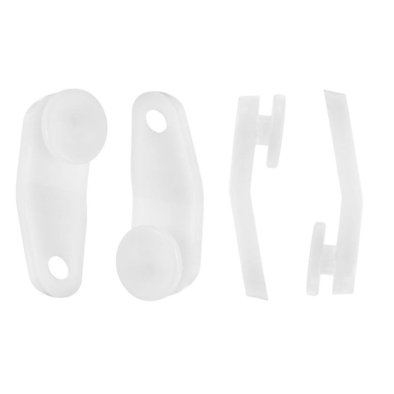 Pangda 50 Pieces White Plastic Curtain Track Glider Hooks - Rail Track Runners Slider for Window and Shower - Image 4